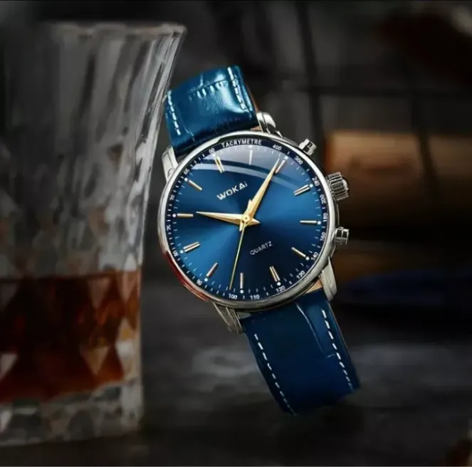 Men New Quartz Watch Casual Work Leather Strap Band Analog Stainless Watch