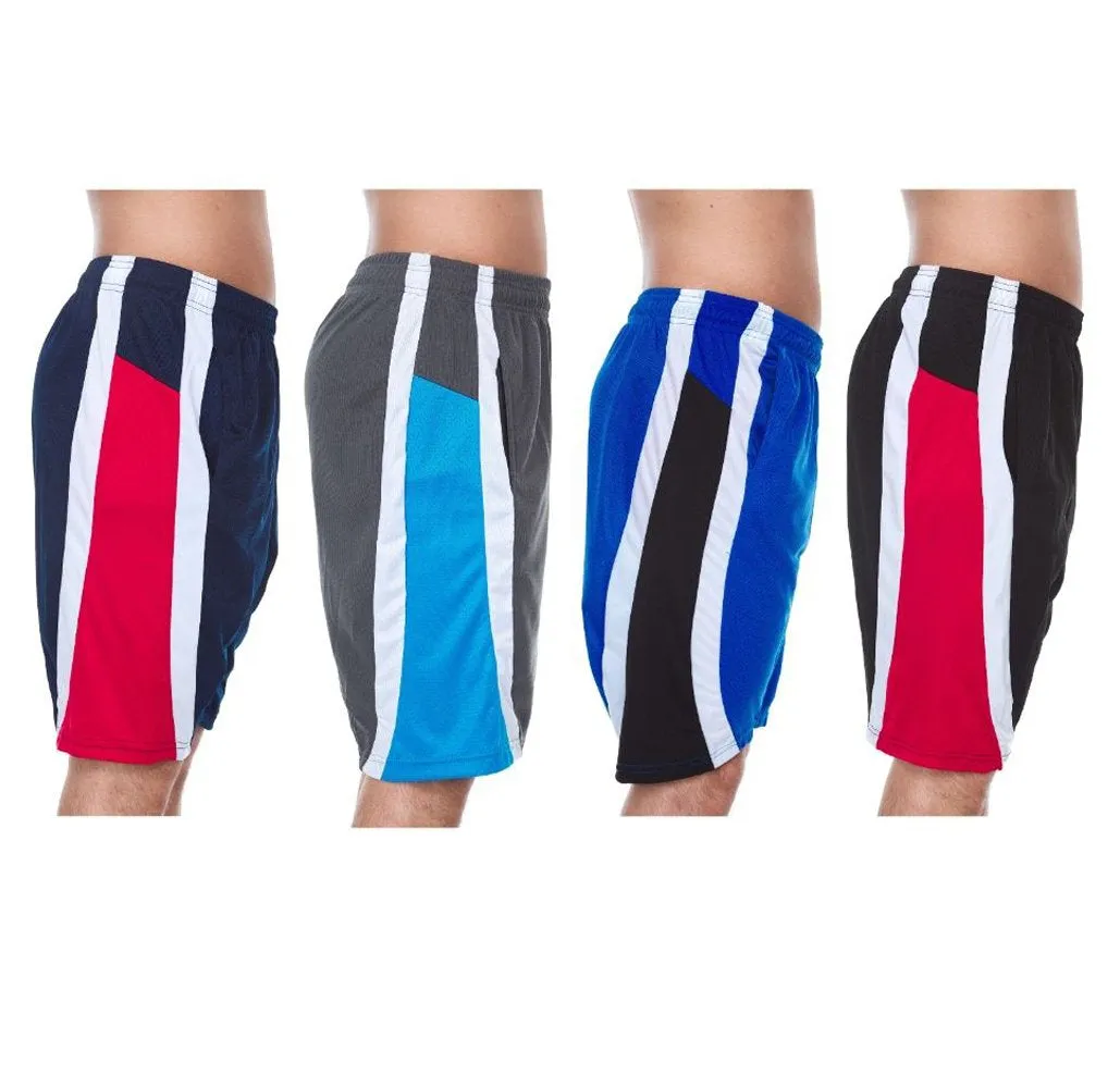 Men's Active Athletic Mesh Performance Shorts (4-Pack)