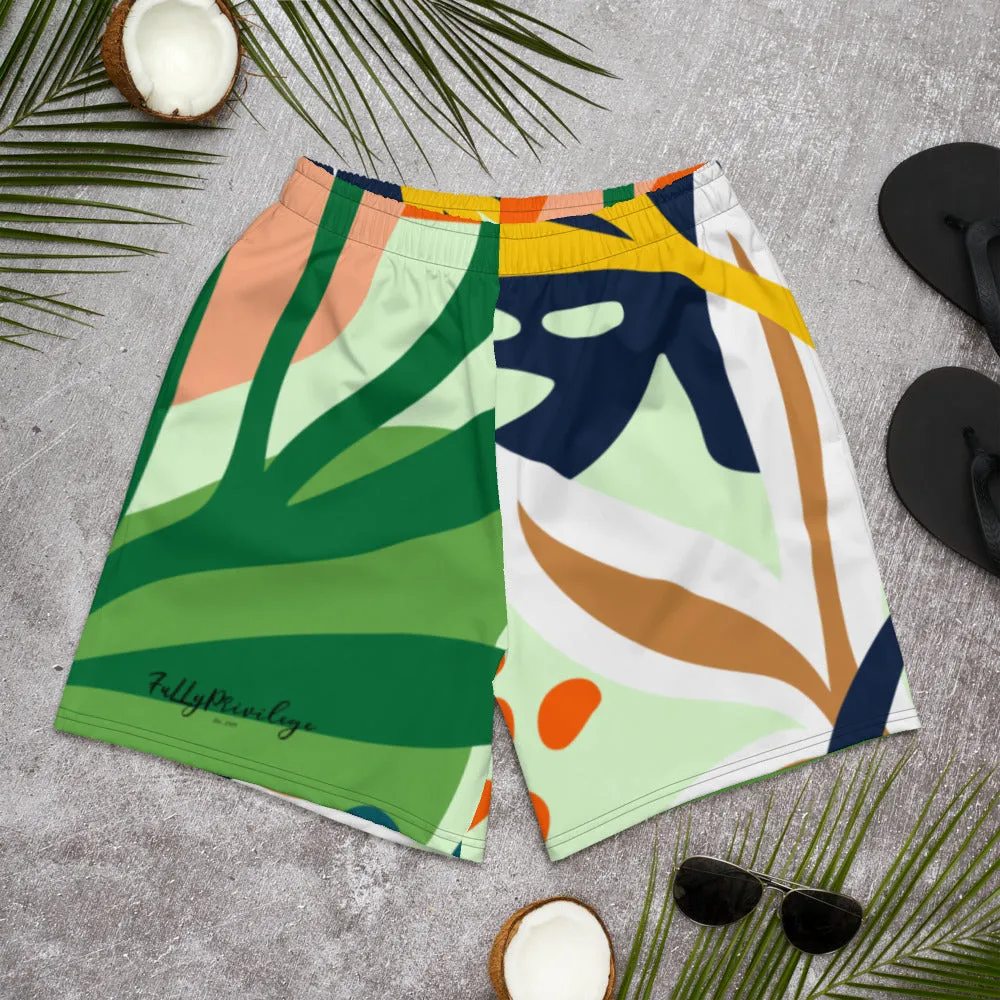 Men's Athletic Long Botanical Shorts