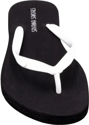 Men's Black and White Shower Sandals