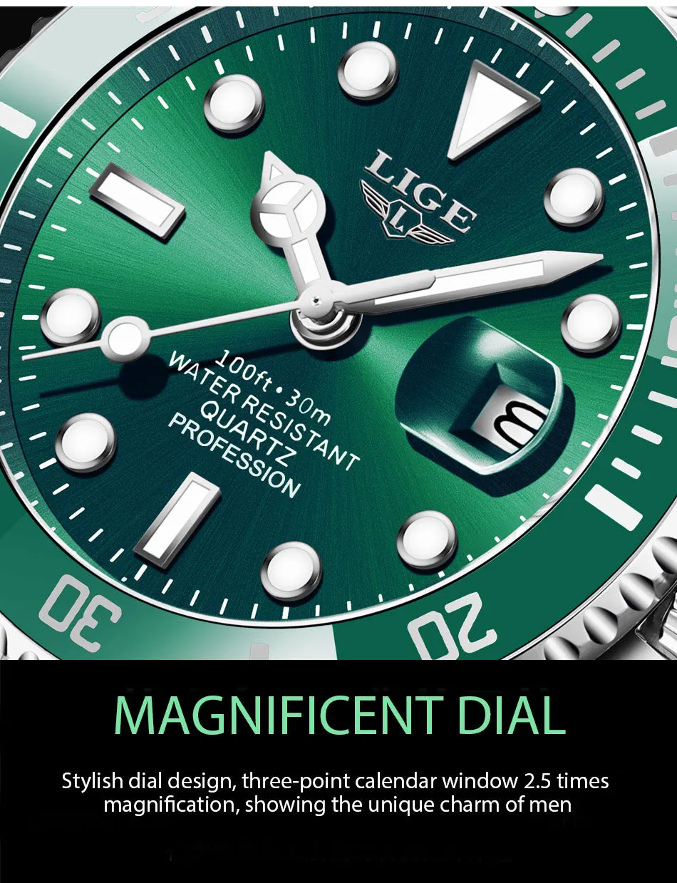 Mens  Business Waterproof Quartz Wrist Watch