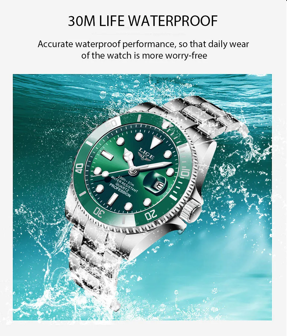 Mens  Business Waterproof Quartz Wrist Watch