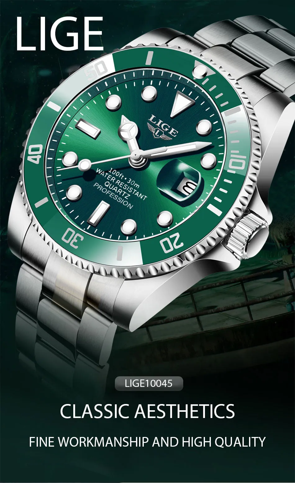 Mens  Business Waterproof Quartz Wrist Watch
