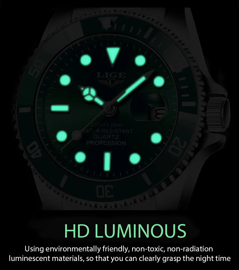 Mens  Business Waterproof Quartz Wrist Watch