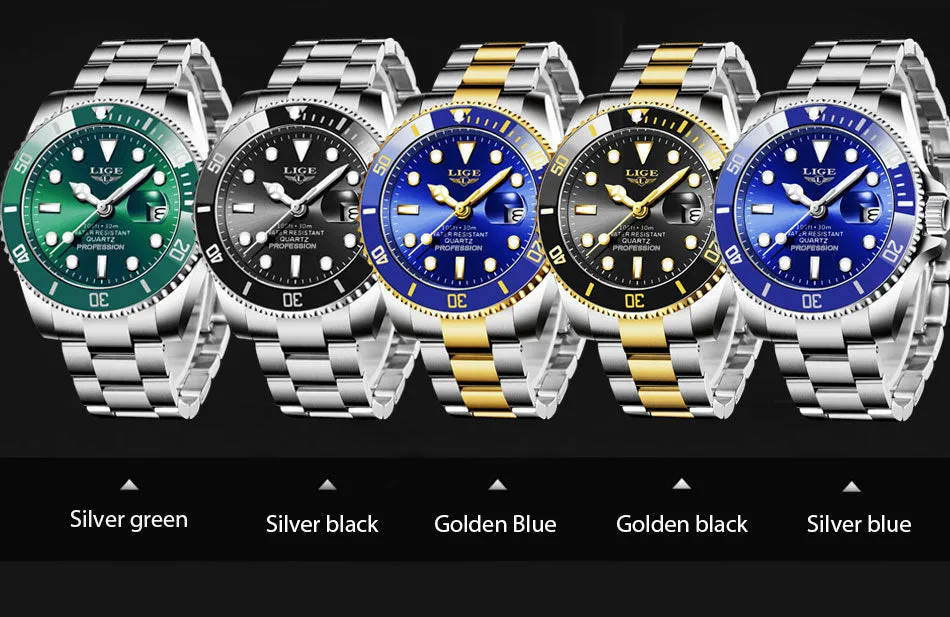 Mens  Business Waterproof Quartz Wrist Watch