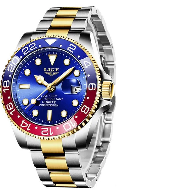 Mens  Business Waterproof Quartz Wrist Watch
