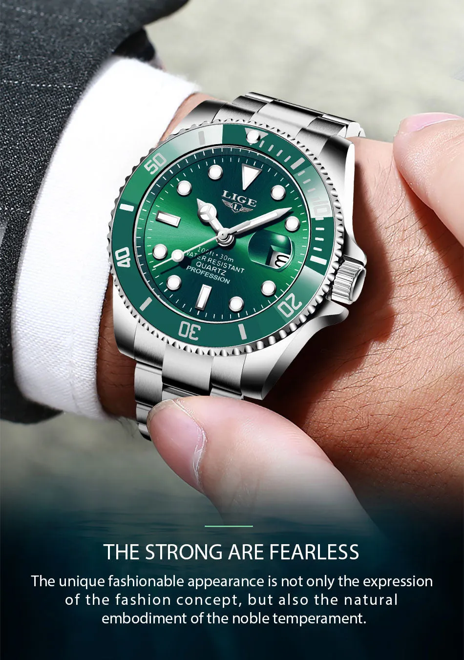 Mens  Business Waterproof Quartz Wrist Watch