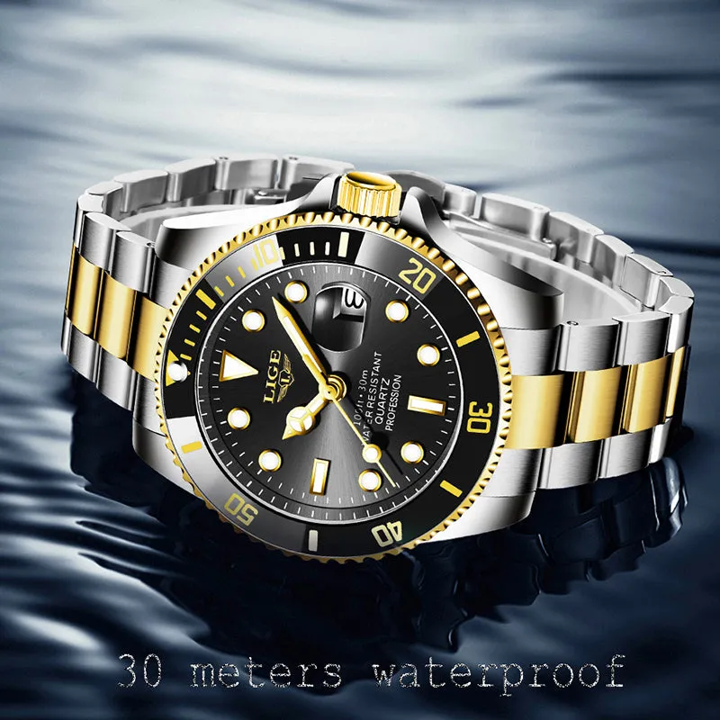 Mens  Business Waterproof Quartz Wrist Watch