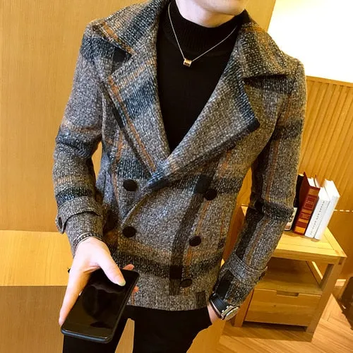 Men's Double-Breasted Fashion Coat Up To 5XL