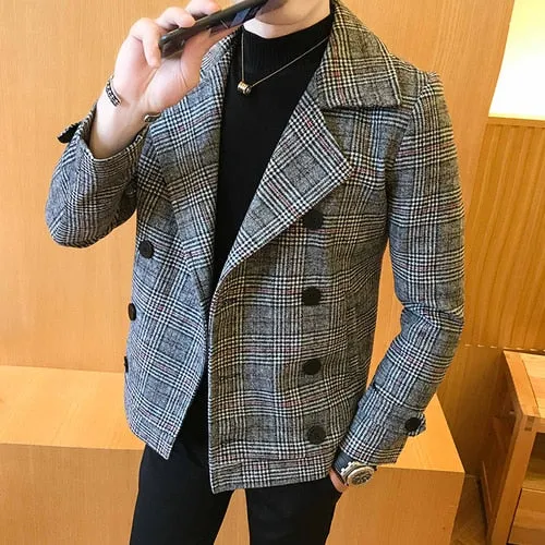 Men's Double-Breasted Fashion Coat Up To 5XL