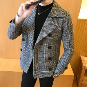 Men's Double-Breasted Fashion Coat Up To 5XL