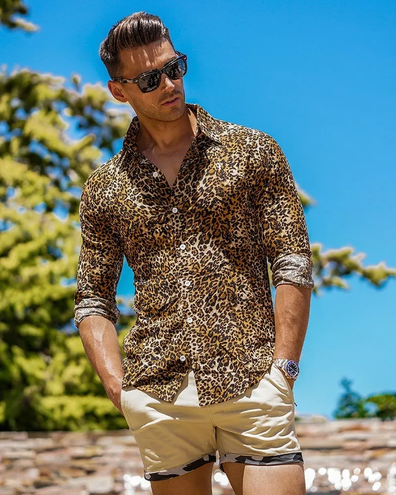 Mens Lux Shorts - Zipped Pockets Shorts - Tan