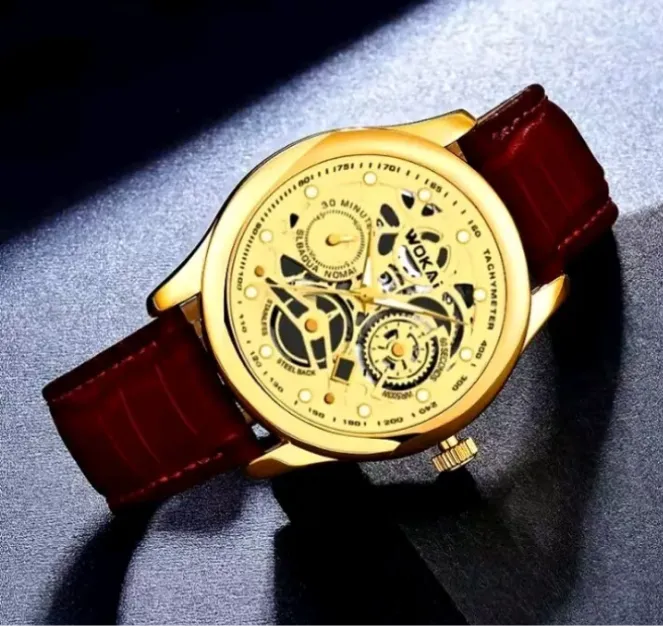 Men's Quartz Luxury Dial Sport Fashion Wrist Watch Leather Strap