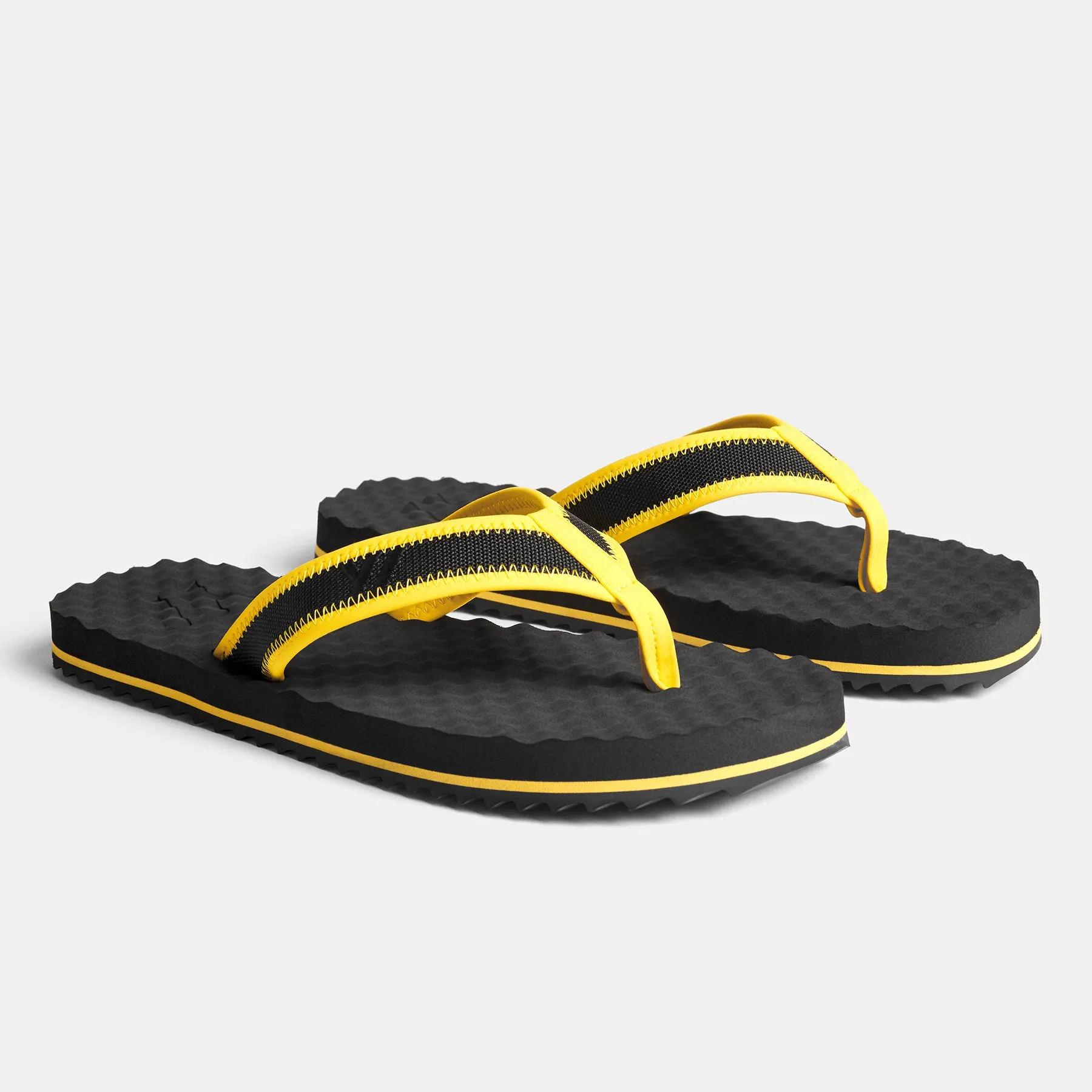 Men's Sport Flip Flop - Black/Yellow