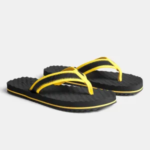 Men's Sport Flip Flop - Black/Yellow