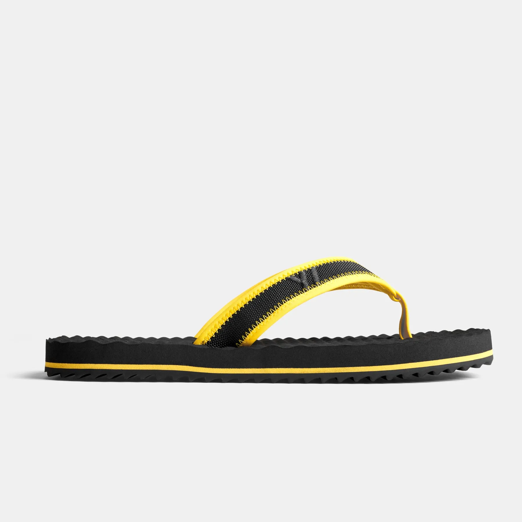 Men's Sport Flip Flop - Black/Yellow