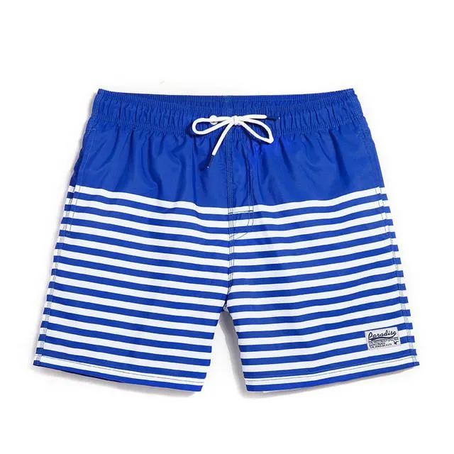 Men's Striped Swim Board Shorts
