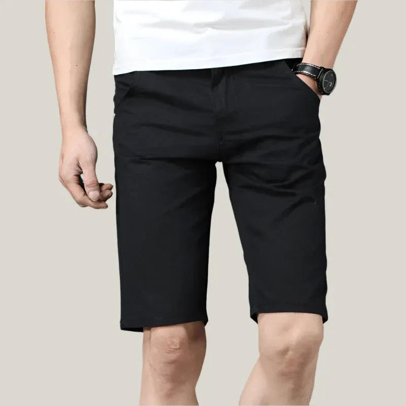 Men's Summer Mid-length Stretch Chino Shorts – Slim-fit