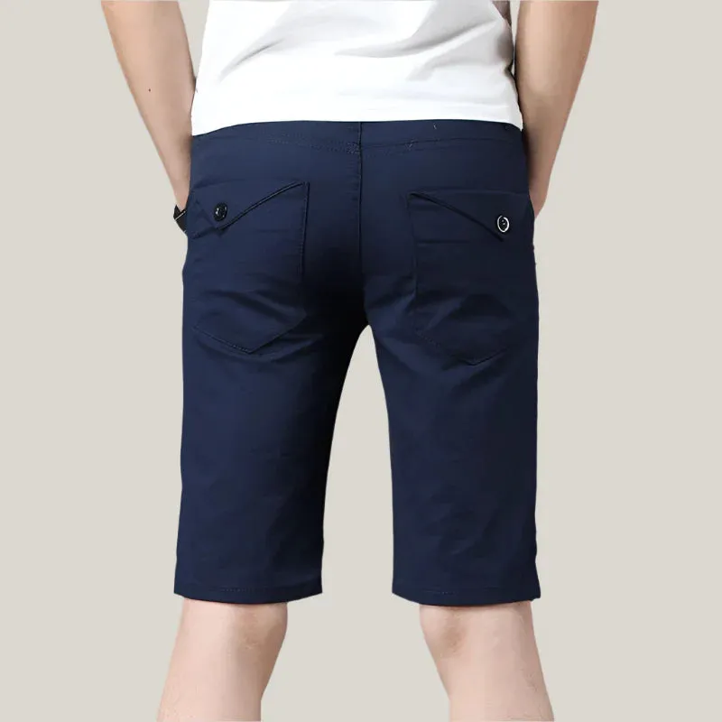 Men's Summer Mid-length Stretch Chino Shorts – Slim-fit