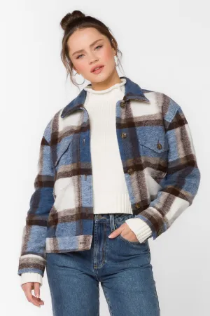 Mick Blue Brown Plaid Jacket