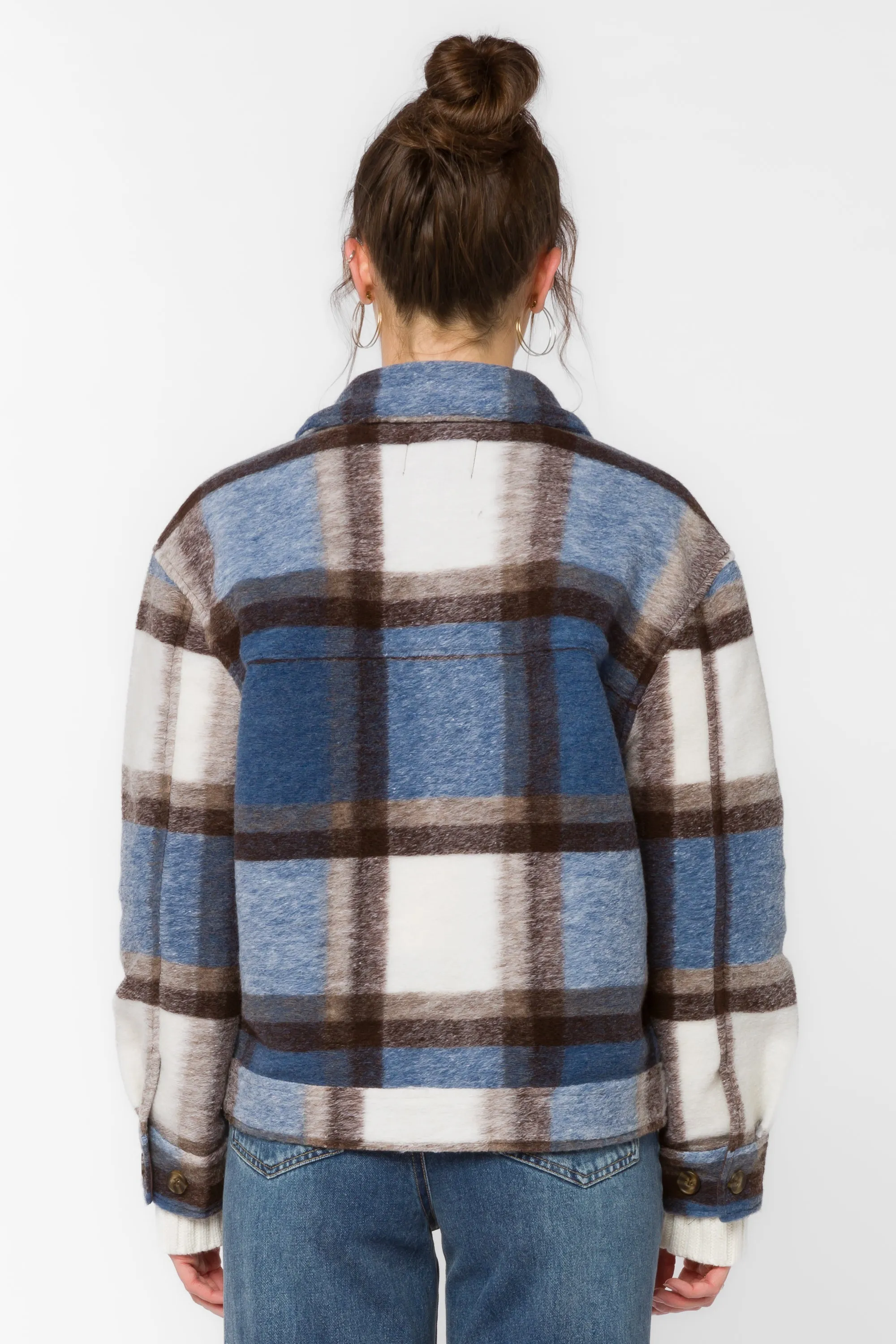 Mick Blue Brown Plaid Jacket