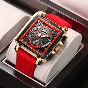 Montre luxe LIGE 2023 Top Brand Luxury Mens Watches Square Digital Sports Quartz Wrist Watch for Men Waterproof Stopwatch Relogio Masculino