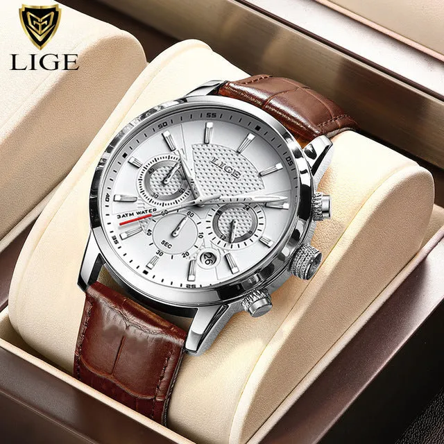 Montre luxe LIGE 2023 Top Brand Luxury Mens Watches Square Digital Sports Quartz Wrist Watch for Men Waterproof Stopwatch Relogio Masculino