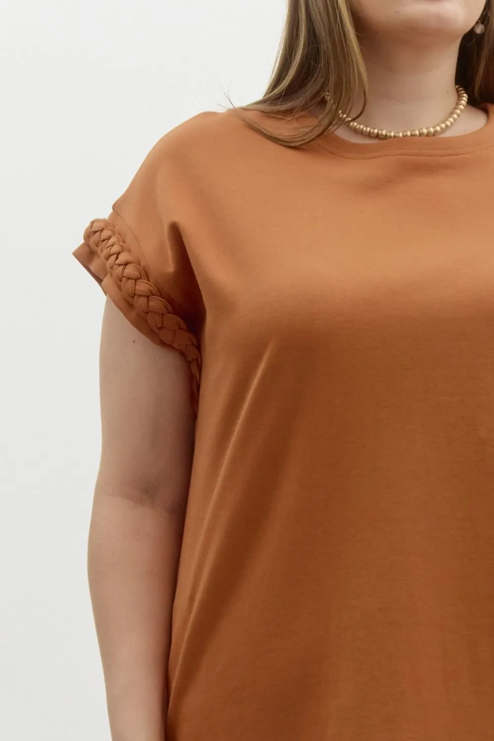 Morgan Braided Cuff Top || Camel