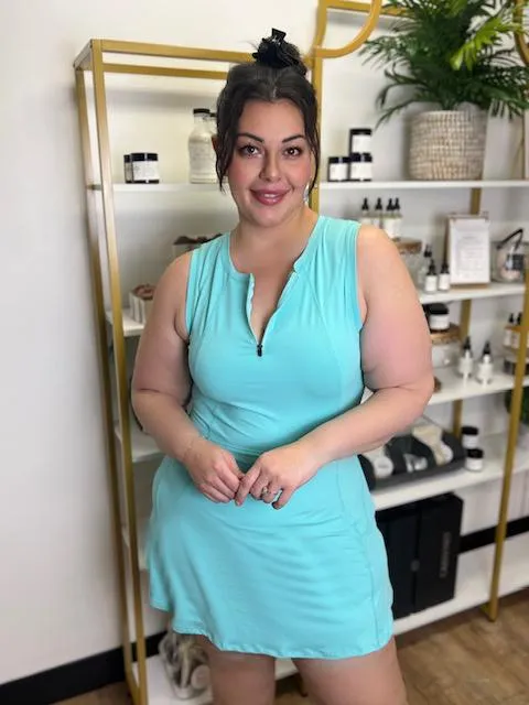 Morgan Mint Sleeveless Sports Dress with Built in Shorts