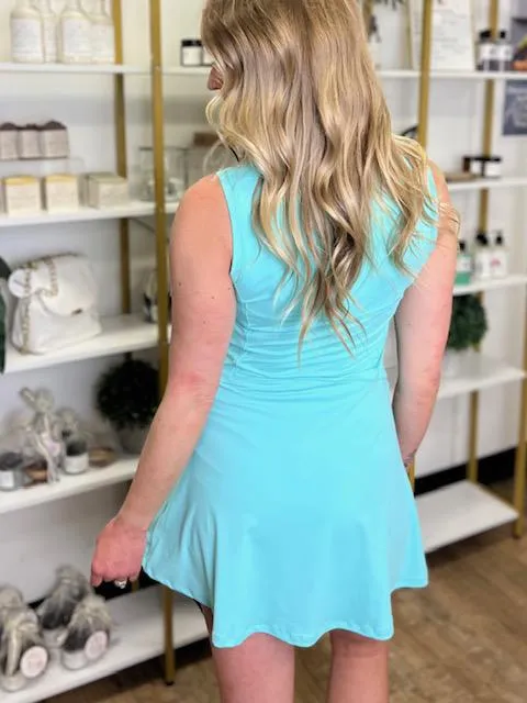 Morgan Mint Sleeveless Sports Dress with Built in Shorts