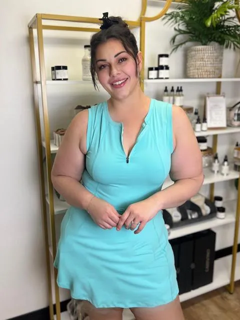 Morgan Mint Sleeveless Sports Dress with Built in Shorts