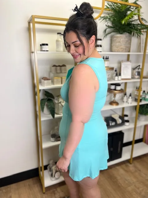 Morgan Mint Sleeveless Sports Dress with Built in Shorts