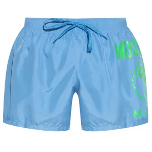 Moschino Mens A4287 9301 0305 Swim Shorts Light Blue