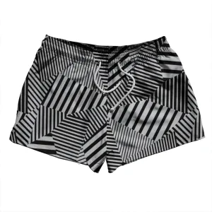 Multiple Lines Pattern 2.5" Swim Shorts Made in USA