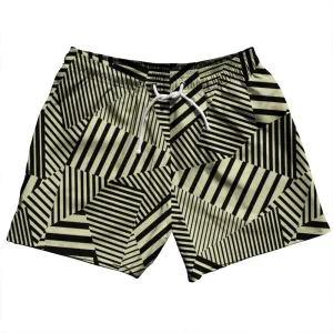 Multiple Lines Pattern 5" Swim Shorts Made in USA