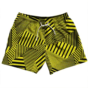Multiple Lines Pattern 5" Swim Shorts Made in USA