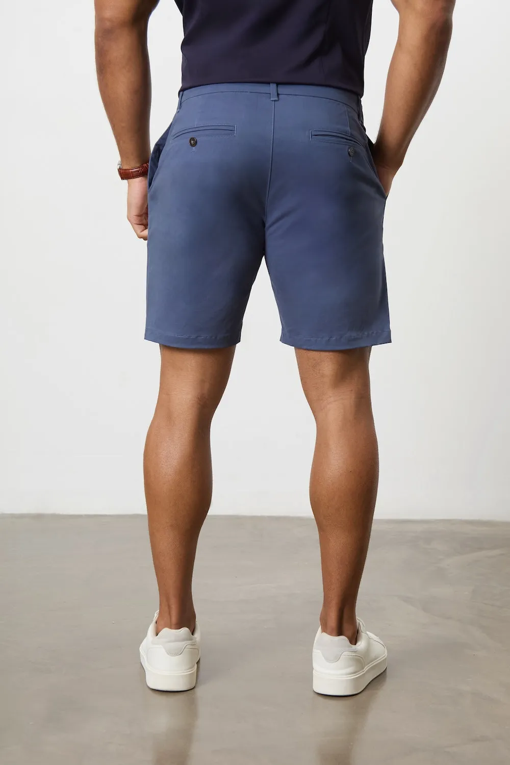 Muscle Fit Chino Shorts in Airforce