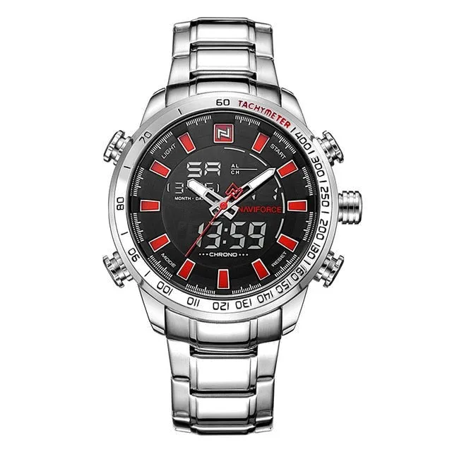 Naviforce Luxury Stainless Steel Sports Watch