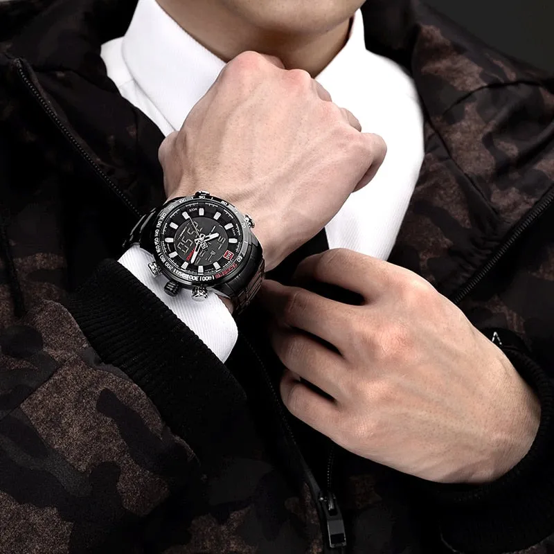 Naviforce Luxury Stainless Steel Sports Watch