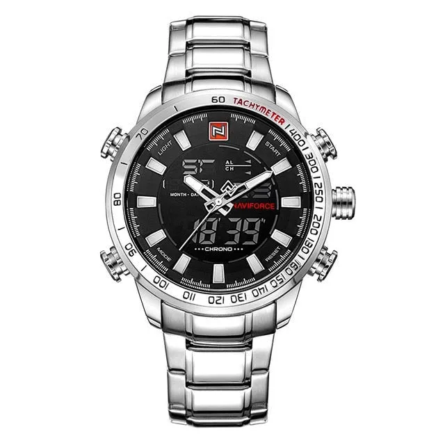 Naviforce Luxury Stainless Steel Sports Watch