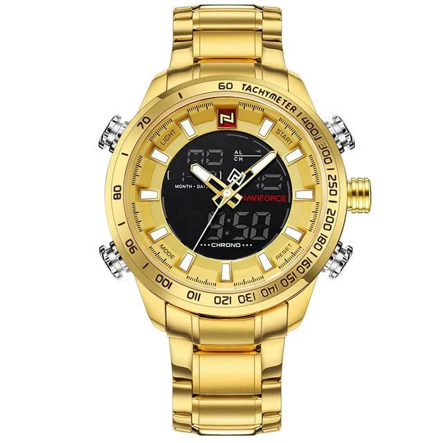 Naviforce Luxury Stainless Steel Sports Watch