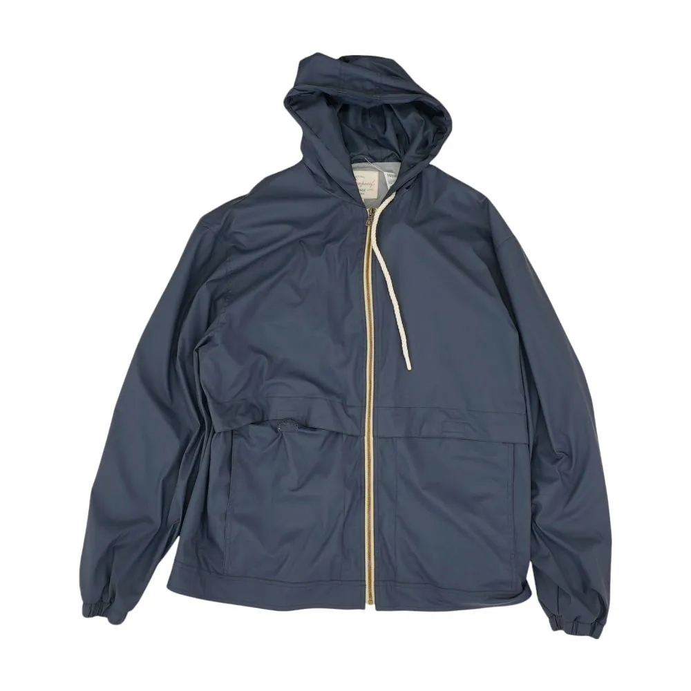 Navy Solid Rain Jacket