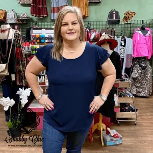 Navy Top - Curvy