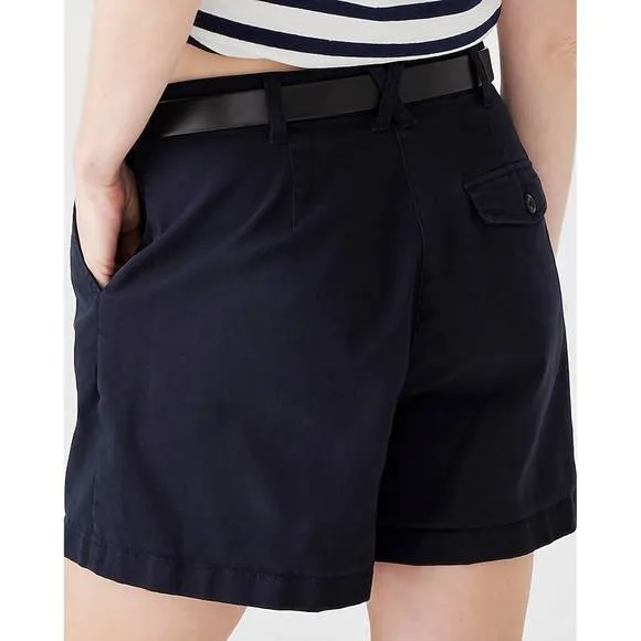 NEW J.CREW pleated capeside chino short in navy