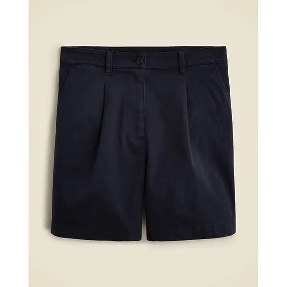 NEW J.CREW pleated capeside chino short in navy