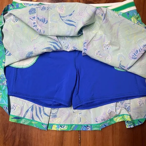 NEW Lilly Pultizer Lixletic Skort Large Skirt Shorts Run Athletic Floral L3-22