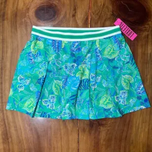 NEW Lilly Pultizer Lixletic Skort Large Skirt Shorts Run Athletic Floral L3-22