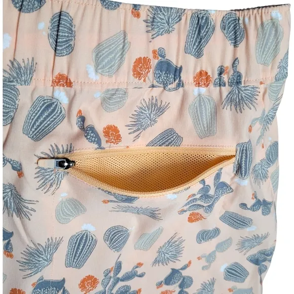 NEW The North Face Women's Class V Flash Dry Shorts Apricot Ice Cacti Print XL