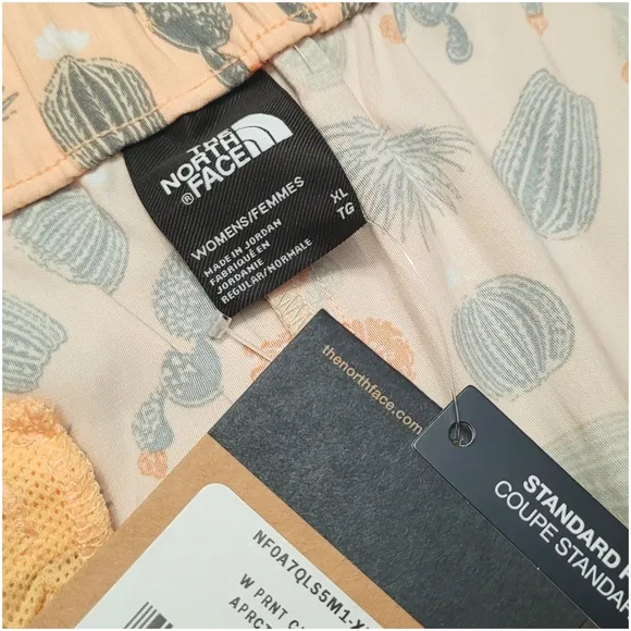 NEW The North Face Women's Class V Flash Dry Shorts Apricot Ice Cacti Print XL