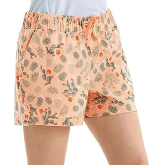 NEW The North Face Women's Class V Flash Dry Shorts Apricot Ice Cacti Print XL